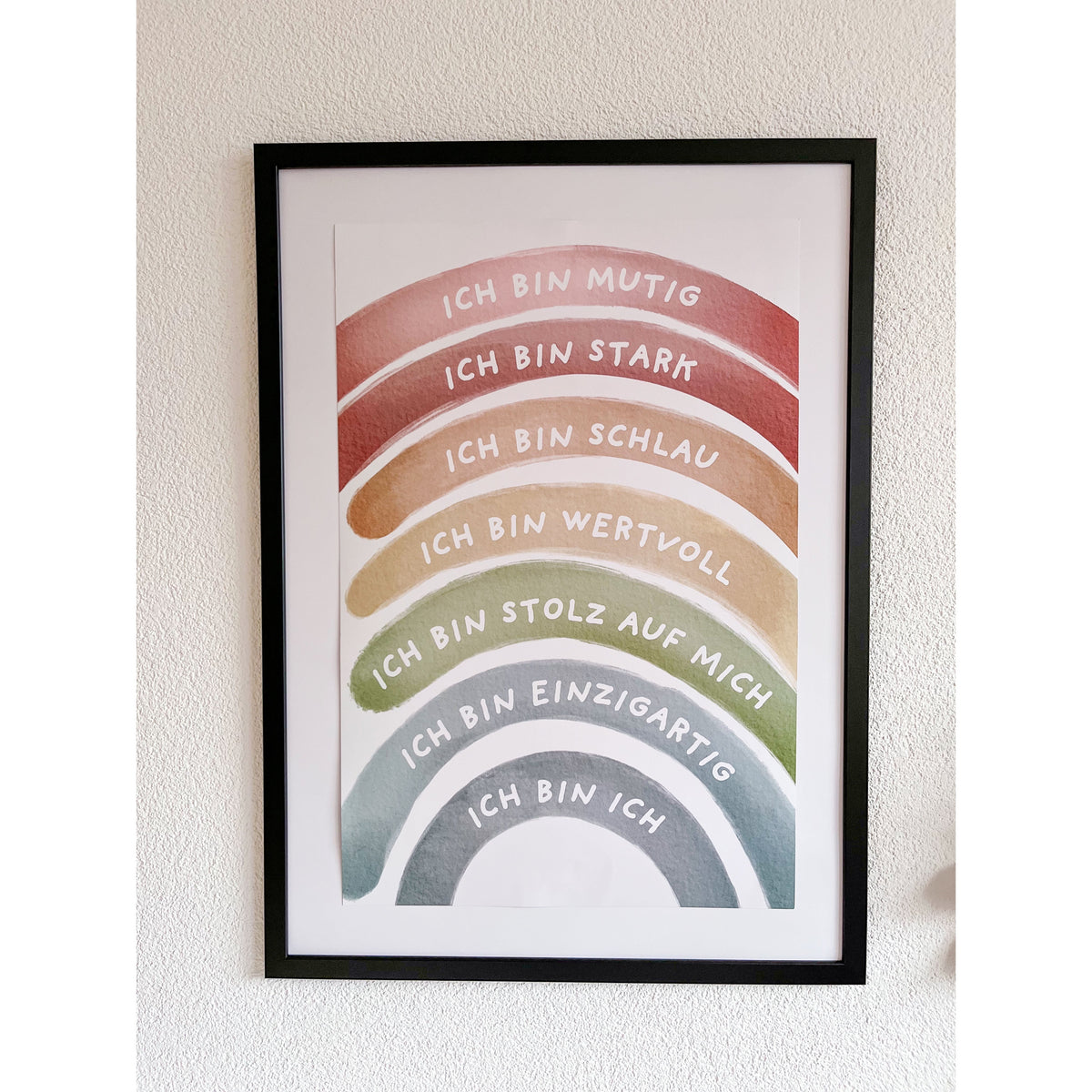 Affirmationsposter Regenbogen "Ich bin Ich" - Siliblu Boutique & Atelier