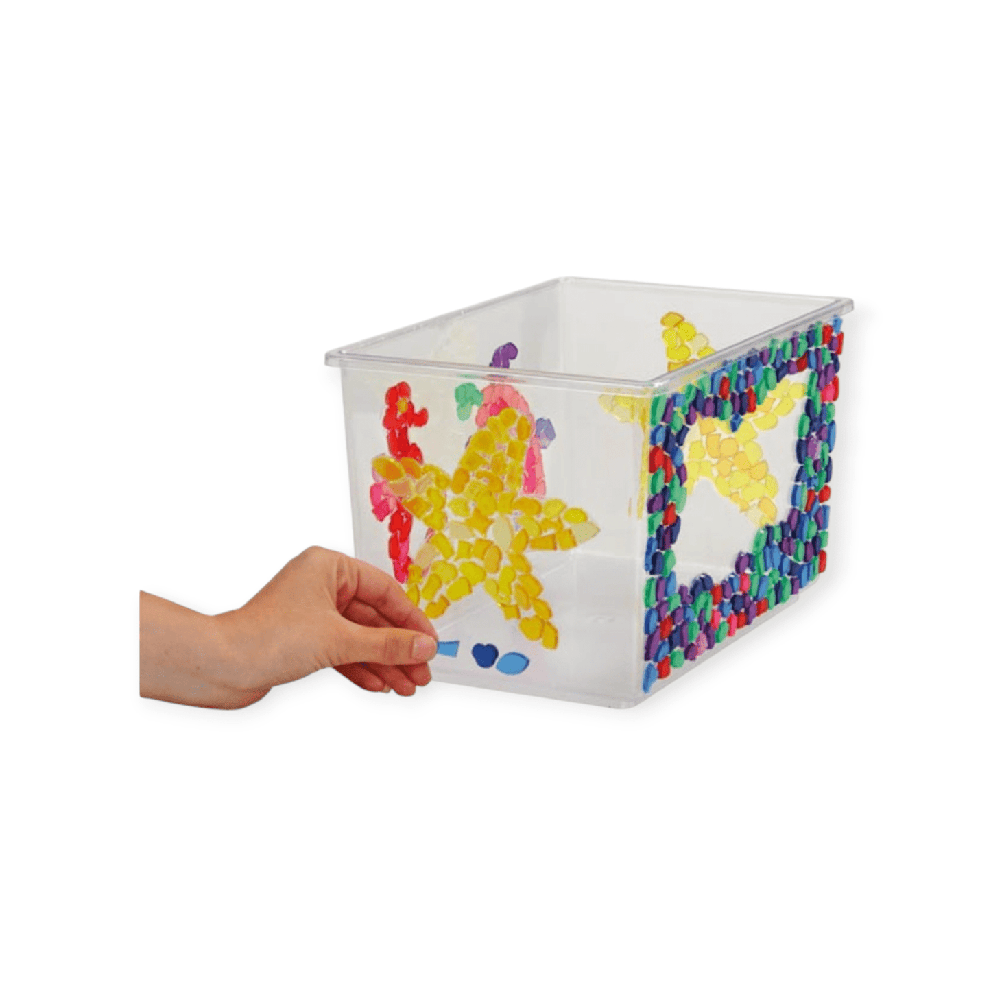 Betzold Mosaiksteine Kunststoff, 1 kg, transparent in praktischer Box - Siliblu Boutique & Atelier