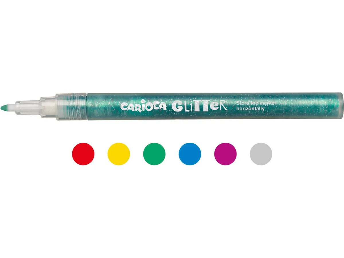 CARIOCA Fasermaler 6 Farben "Glitter" - Siliblu Boutique & Atelier