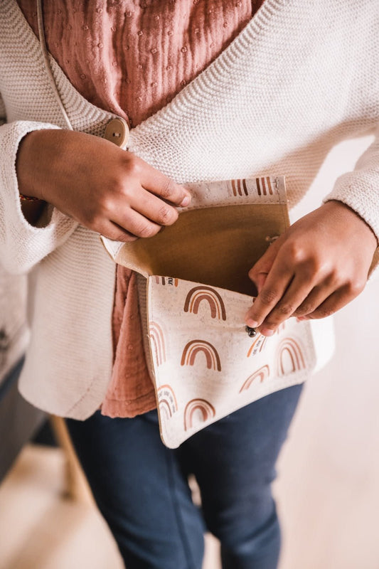 CLARISSAKORK Umhängetasche Alma "Creme Rainbows" - Siliblu Boutique & Atelier