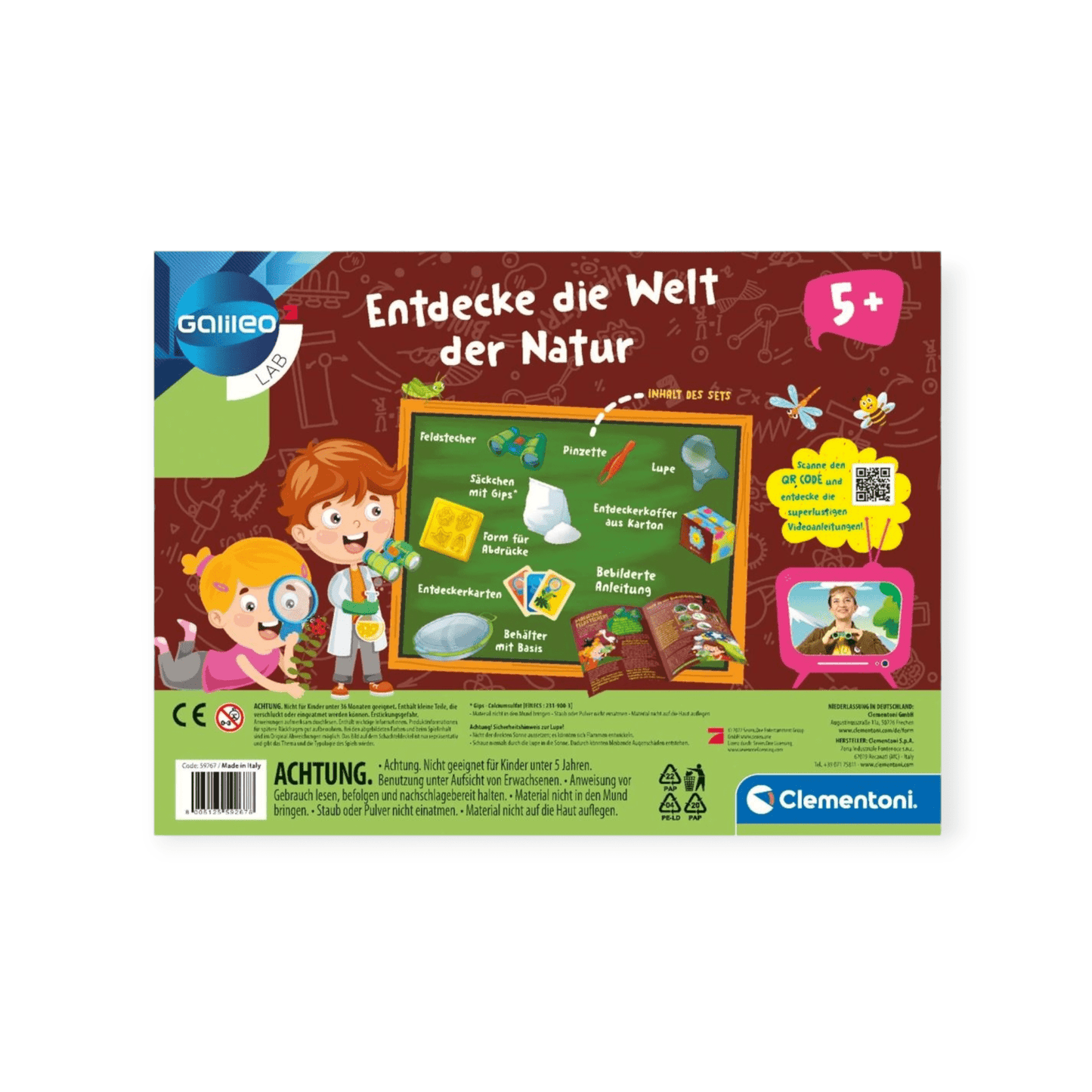 Galileo Clementoni Entdecke die Welt der Natur - Experimentierkasten - Siliblu Boutique & Atelier
