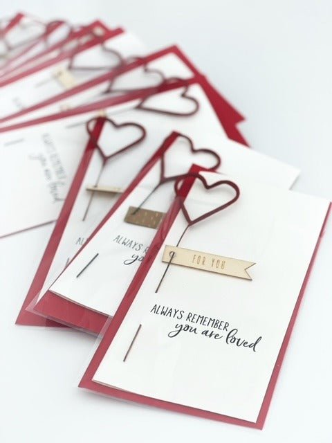 Geschenkkarte "Always remember you are loved" mit Wunderkerze - Siliblu Boutique & Atelier