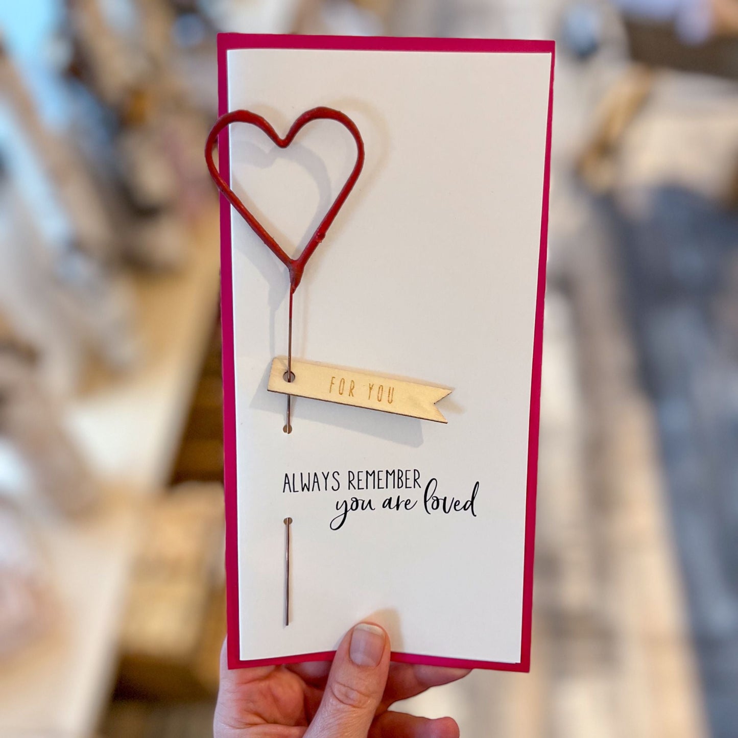 Geschenkkarte "Always remember you are loved" mit Wunderkerze - Siliblu Boutique & Atelier