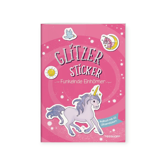 Glitzer - Sticker Malbuch. Funkelnde Einhörner - Siliblu Boutique & Atelier