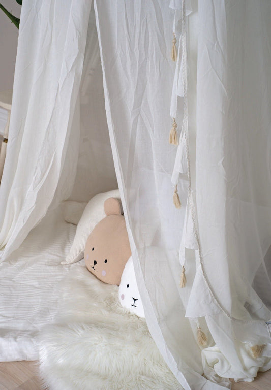 JABADABADO Kissen Teddy Braun 30x30cm - Siliblu Boutique & Atelier