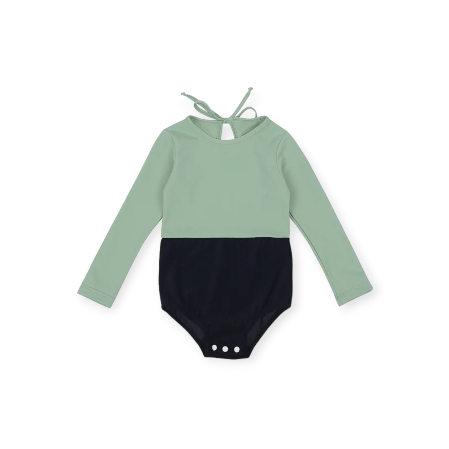 LAILA Mädchen Badeanzug "Mint & Black Sand" - Siliblu Boutique & Atelier