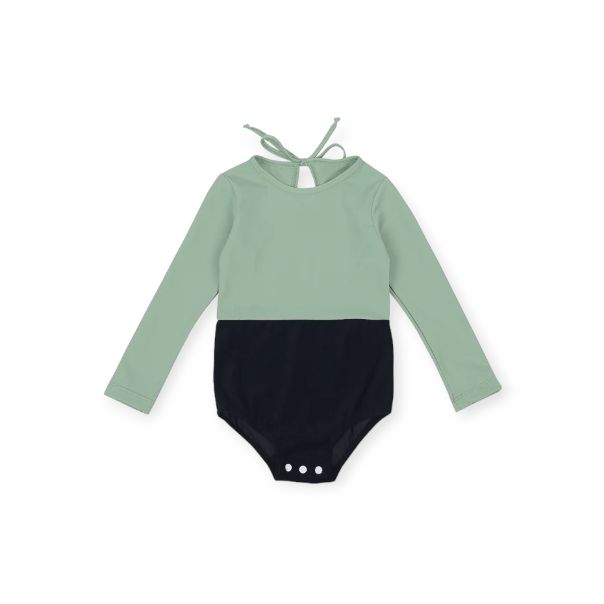 LAILA Mädchen Badeanzug "Mint & Black Sand" - Siliblu Boutique & Atelier