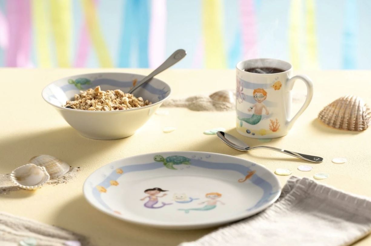Leonardo Kindergeschirrset Avventura 3 - teilig, Meer - Siliblu Boutique & Atelier
