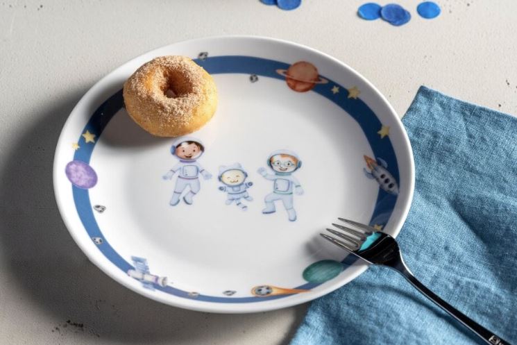 Leonardo Kindergeschirrset Avventura 3 - teilig, Weltall - Siliblu Boutique & Atelier