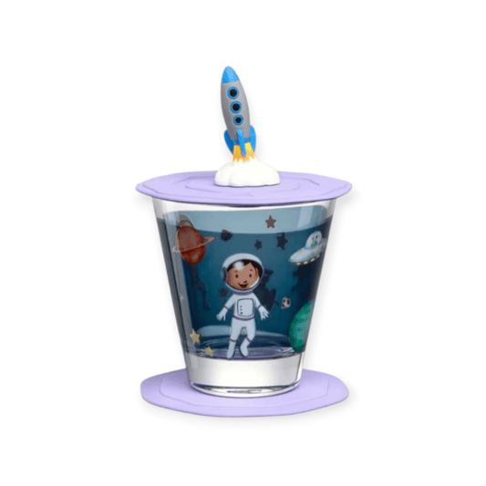 Leonardo Kindertrinkglas Avventura 215 ml, 3 - teilig, Weltall - Siliblu Boutique & Atelier