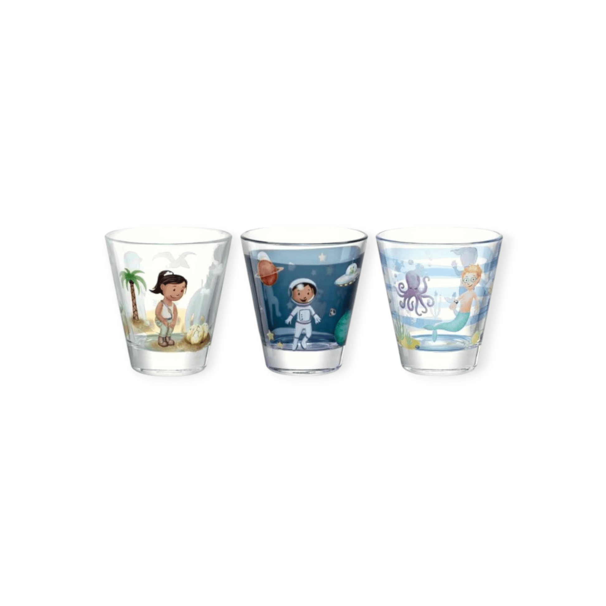 Leonardo Kindertrinkglas Avventura 215 ml, 6 Stück, Assortiert - Siliblu Boutique & Atelier