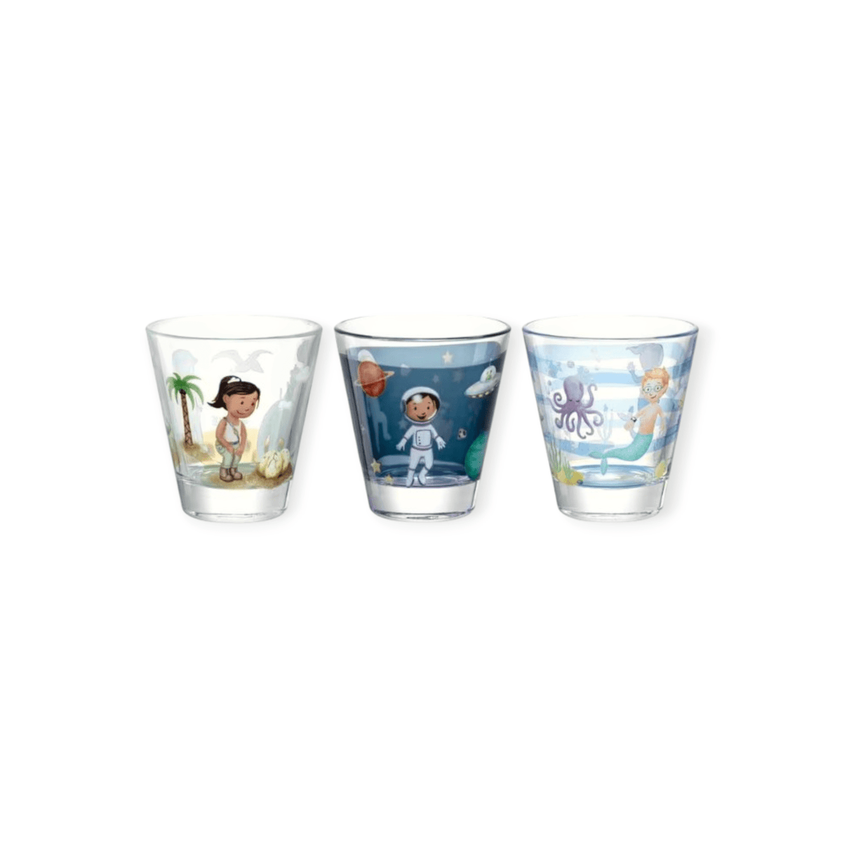 Leonardo Kindertrinkglas Avventura 215 ml, 6 Stück, Assortiert - Siliblu Boutique & Atelier