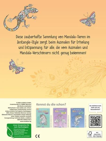 Mein Mandala - Tier - Malbuch - Wilde Tiere - Siliblu Boutique & Atelier