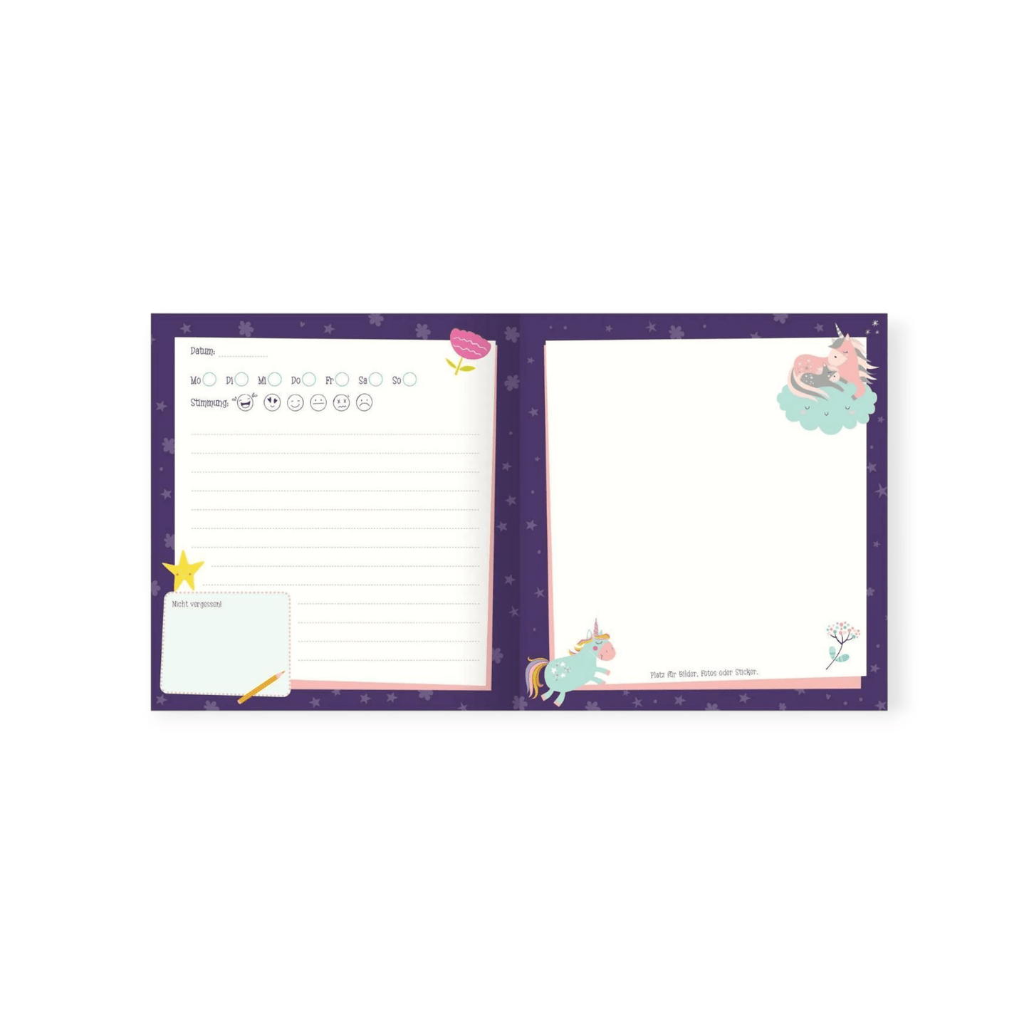 Mein Tagebuch - Einhorn (mit Herzschloss) - Siliblu Boutique & Atelier