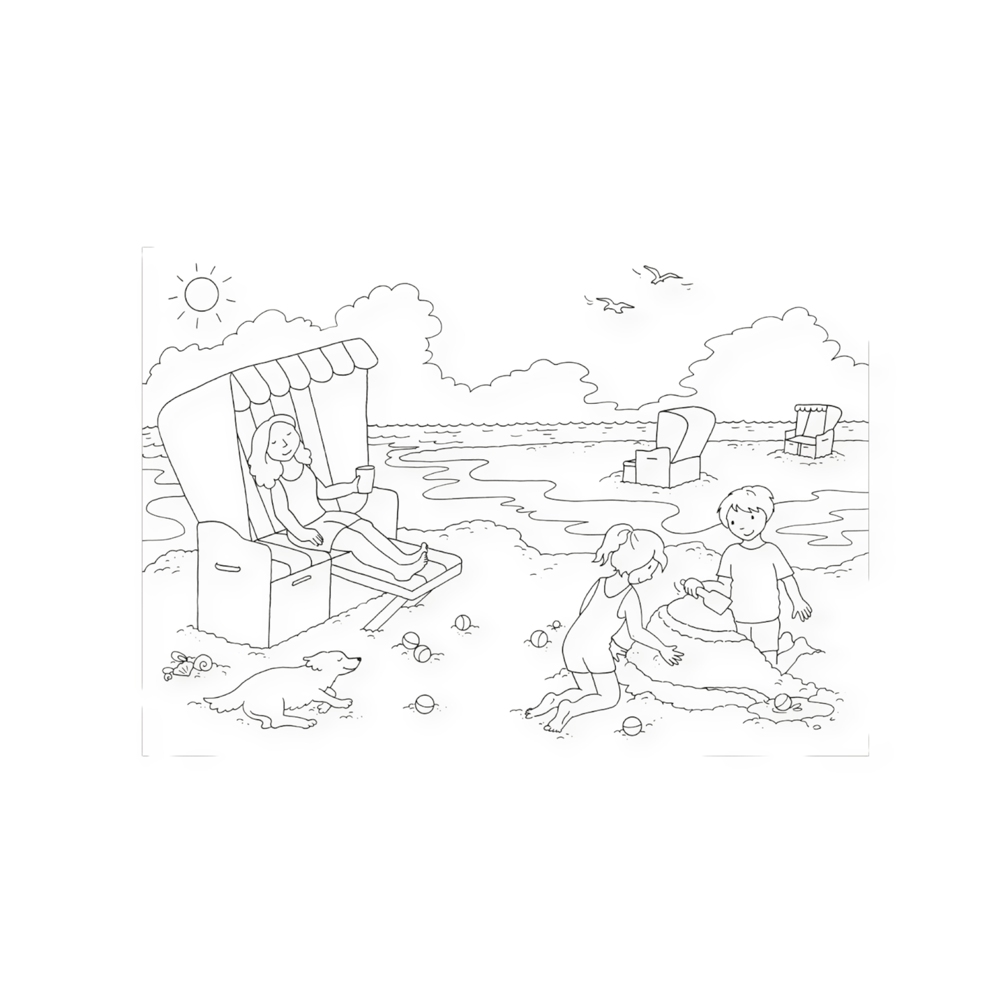 Metallic - Sticker Malbuch. Am Meer - Siliblu Boutique & Atelier