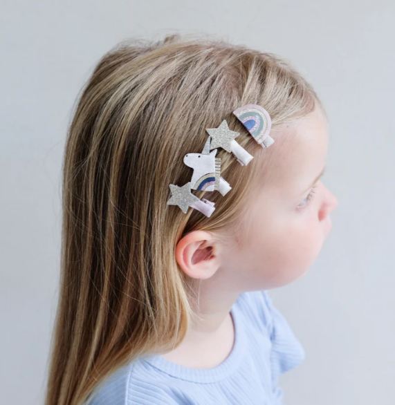 Mimi & Lula Celeste Unicorn Mini Clips - Siliblu Boutique & Atelier