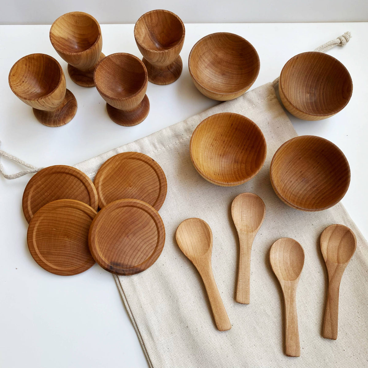Montessori Waldorf Holz - Kinderservice für Rollenspiele // Sensoryplay - Siliblu Boutique & Atelier