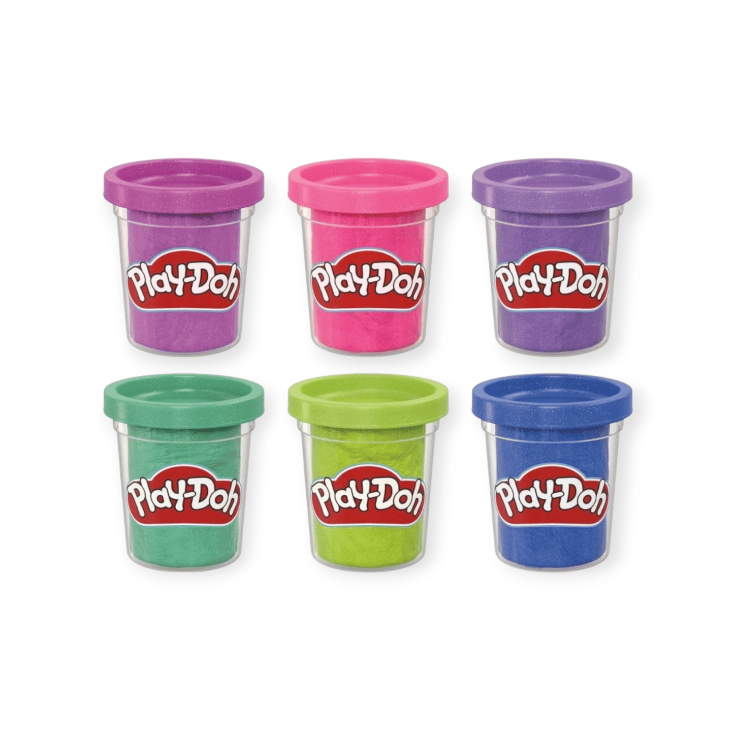 Play - Doh Funkelknete, 6 Dosen Knete mit Glimmer - Siliblu Boutique & Atelier
