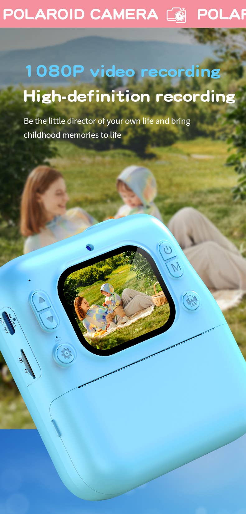 Sofortbild-Digitalkamera für Kinder, Blau - Siliblu Boutique & Atelier