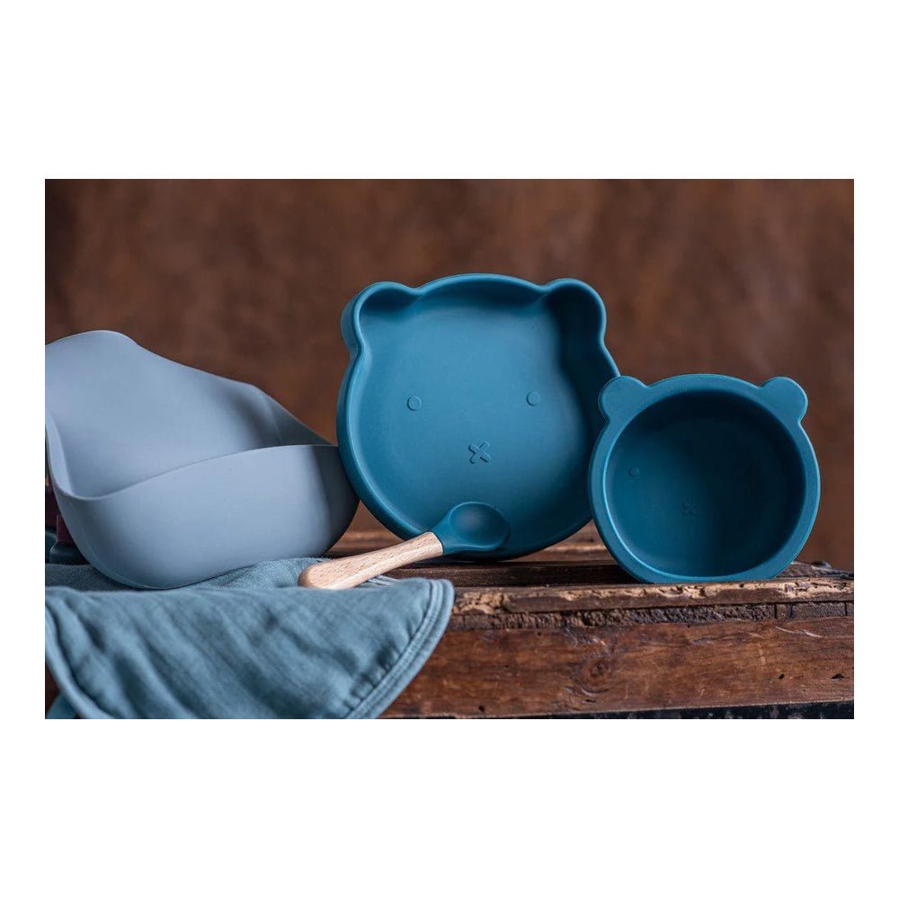 SOINA Silikonschüssel Aydan mit Saugnapf "midnight blue" - Siliblu Boutique & Atelier