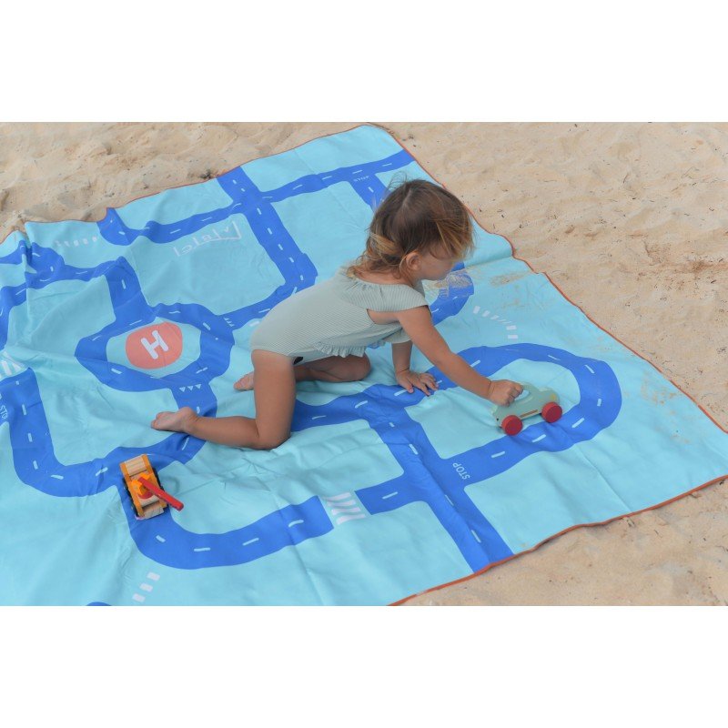 Spiel Strandtuch 180 x 180 cm - Strasse - Siliblu Boutique & Atelier