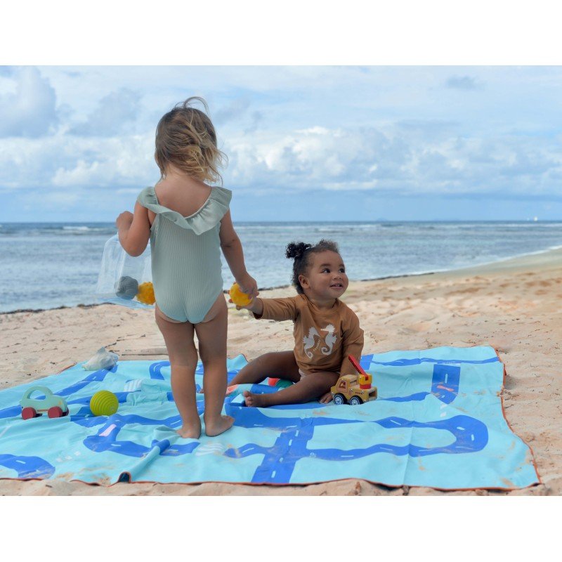 Spiel Strandtuch 180 x 180 cm - Strasse - Siliblu Boutique & Atelier