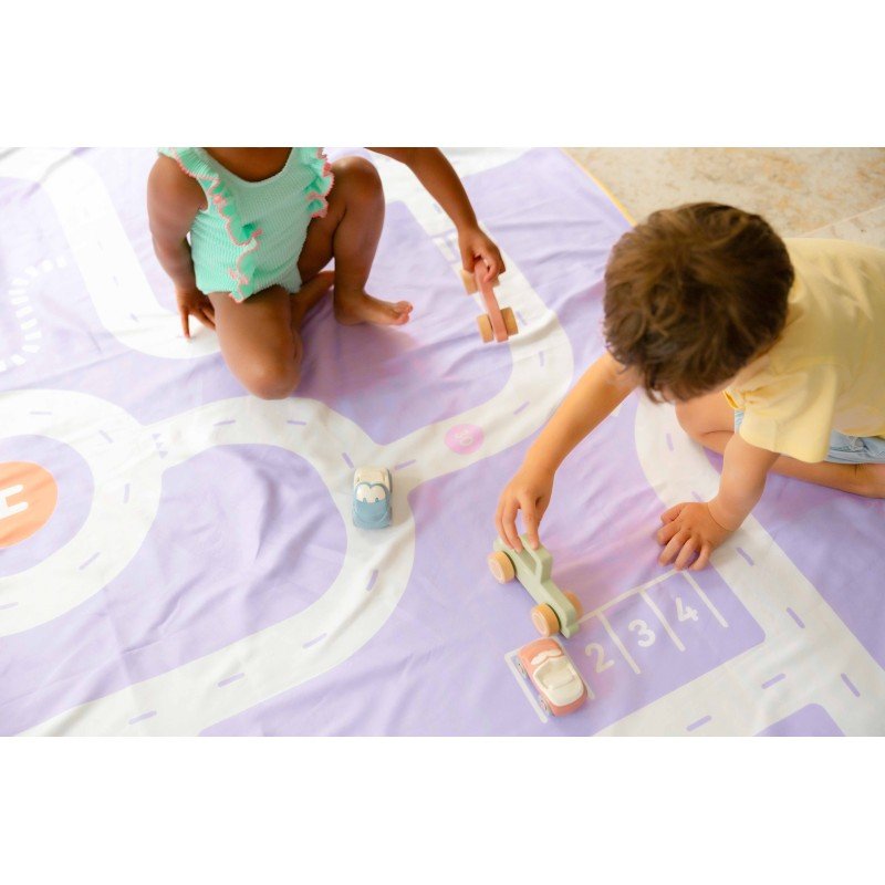 Spiel Strandtuch 70 x 140 cm - Strasse Lavendel - Siliblu Boutique & Atelier