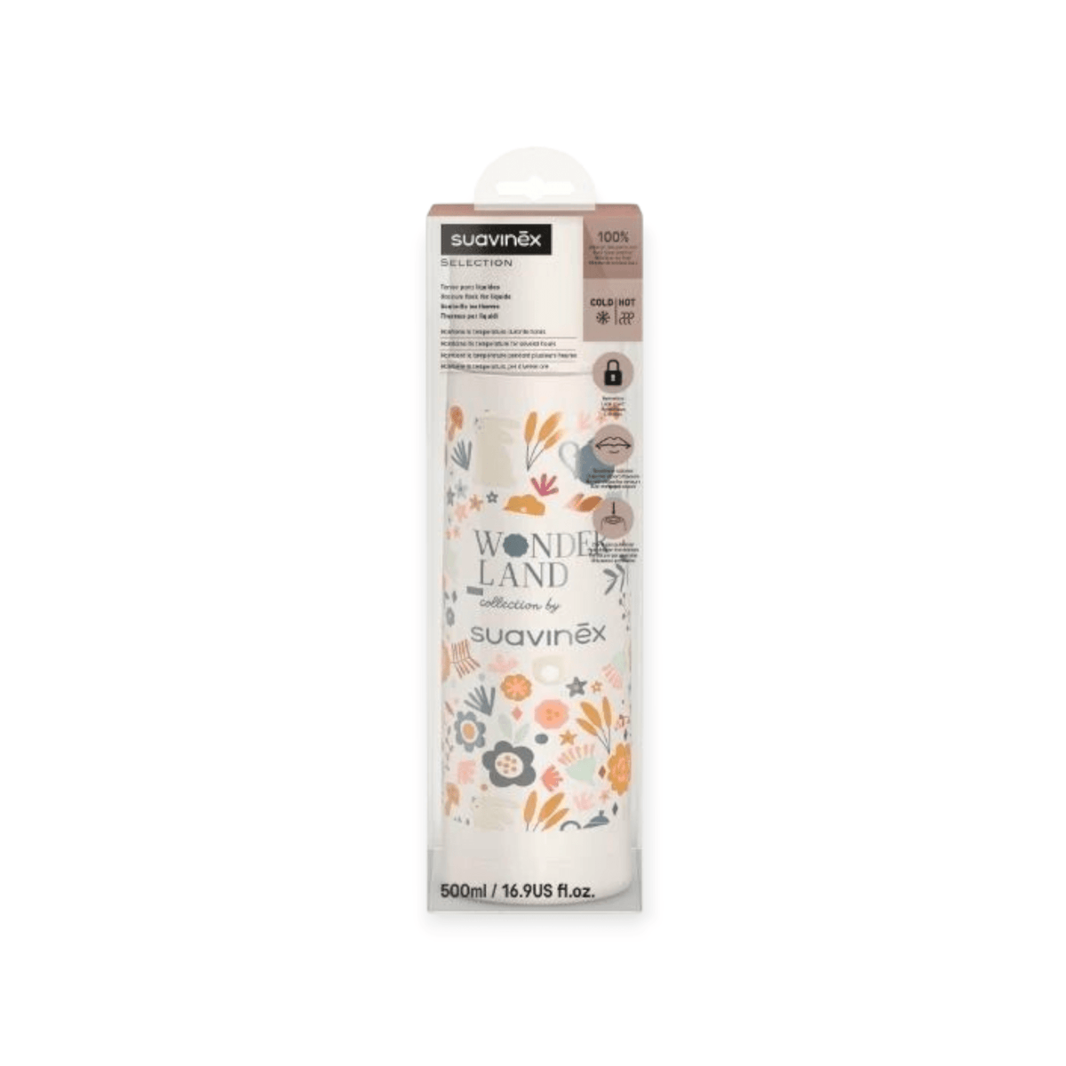 Suavinex Isotherm Flasche 500ml Wonderland *Beige* - Siliblu Boutique & Atelier