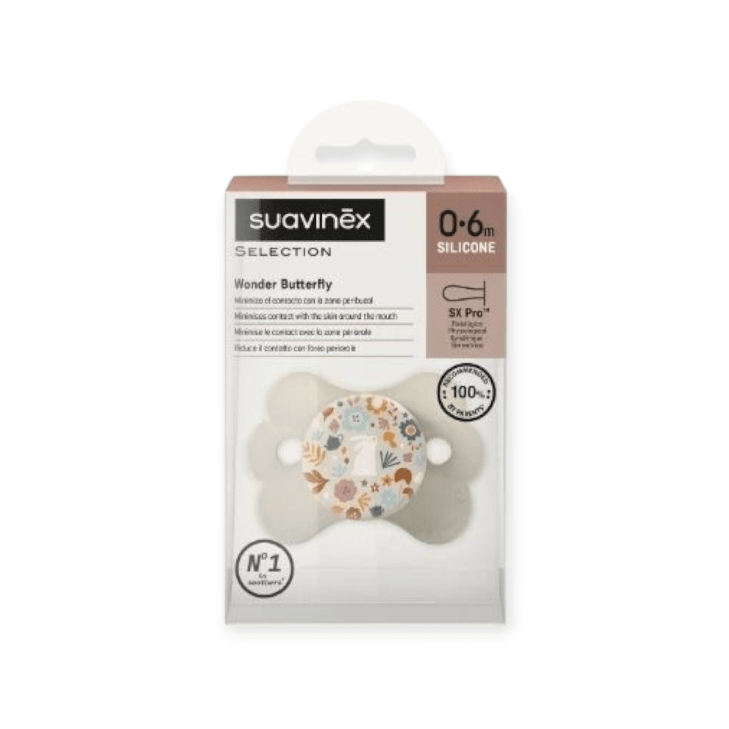 Suavinex Schnuller Wonderland beige 0 - 6 Mt. - Siliblu Boutique & Atelier