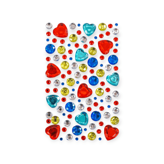 Sunnysue Glitzersteine, selbstklebend, 105 - tlg. *rote Herzen* - Siliblu Boutique & Atelier
