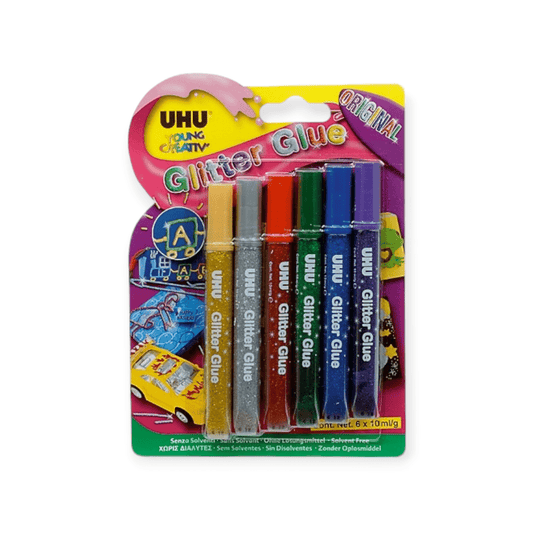 UHU Glitter Glue Original 6 Stück - Siliblu Boutique & Atelier