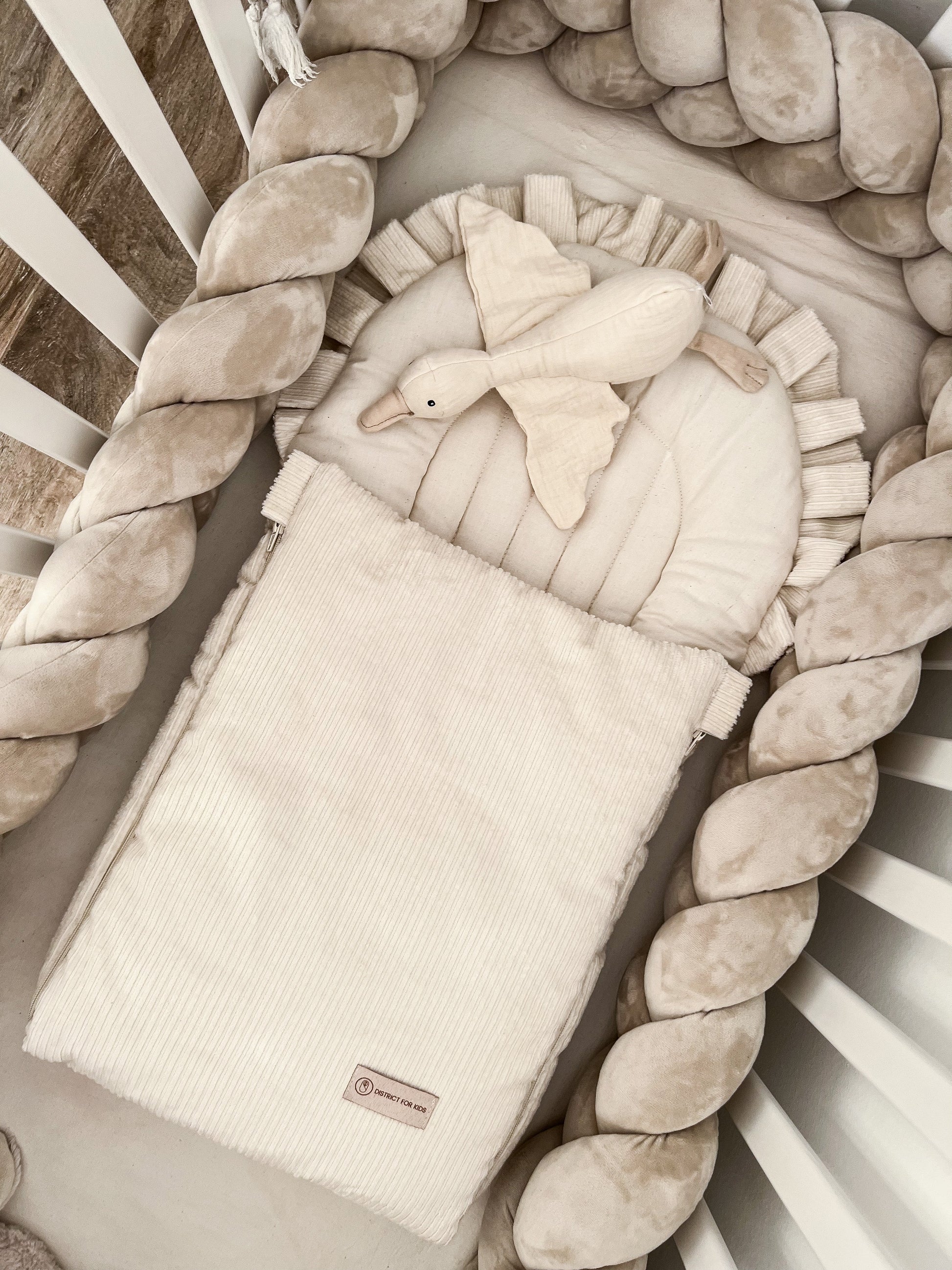 Babyschlafsack DREAMY "Cord" mit Steckkissen // TOG 2.5 CREME - Siliblu Boutique & Atelier