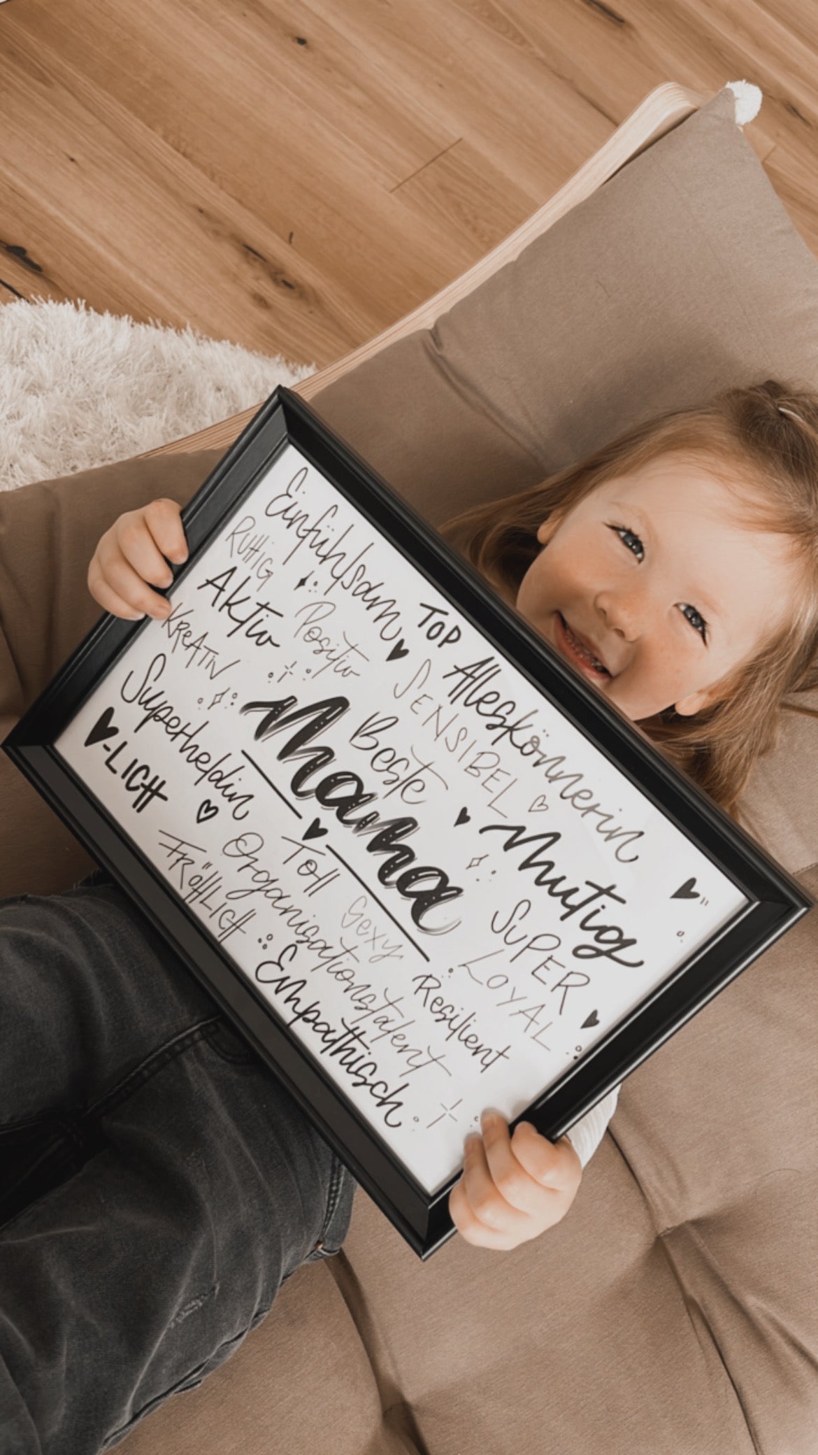 "Beste Mama" Poster inkl. Bilderrahmen - Siliblu Boutique & Atelier
