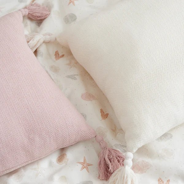 Cam Cam Copenhagen Herringbone Kissen "Dusty Rose" - Siliblu Boutique & Atelier