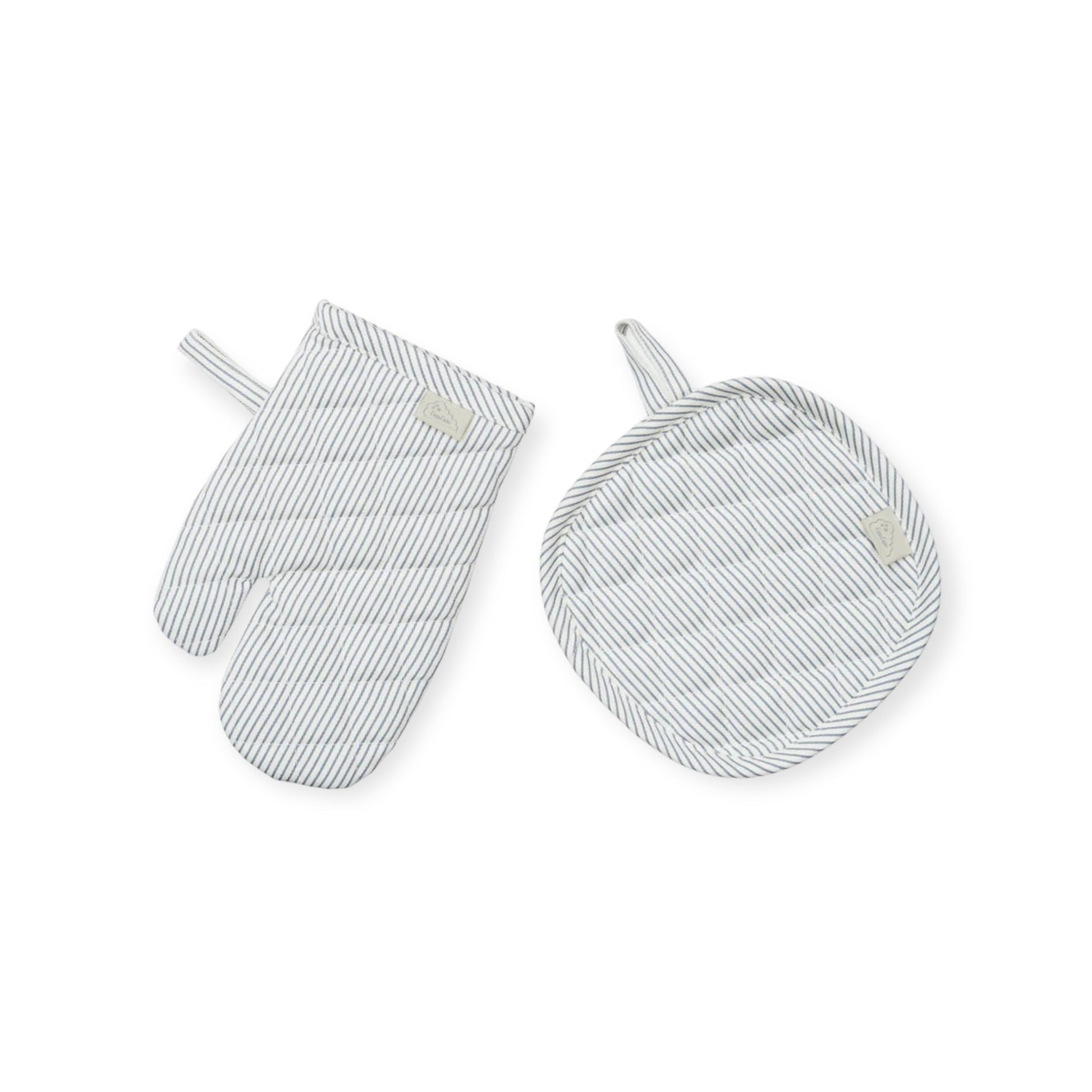 Cam Cam Copenhagen Kinderkochhandschuh und Topflappen "Classic Stripes Blue" - Siliblu Boutique & Atelier