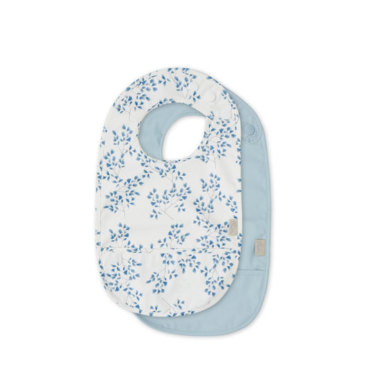 Cam Cam Copenhagen "Lätzchen mit Tasche 2er- Set" Fiori Stone Blue - Siliblu Boutique & Atelier