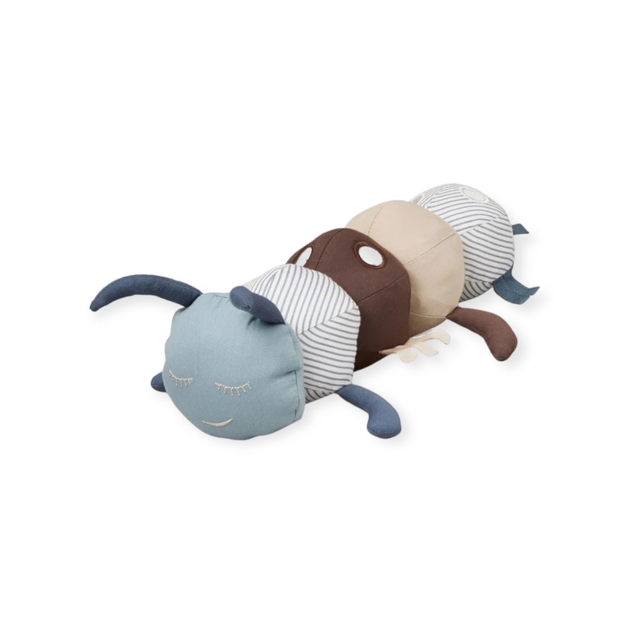Cam Cam Copenhagen Raupen Activity-Spielzeug "Classic Stripes Blue" - Siliblu Boutique & Atelier