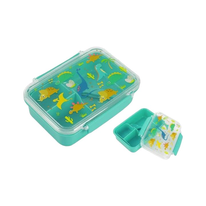 I-DRINK Lunchbox mit Löffel und Gabel "Dinosaurier" - Siliblu Boutique & Atelier