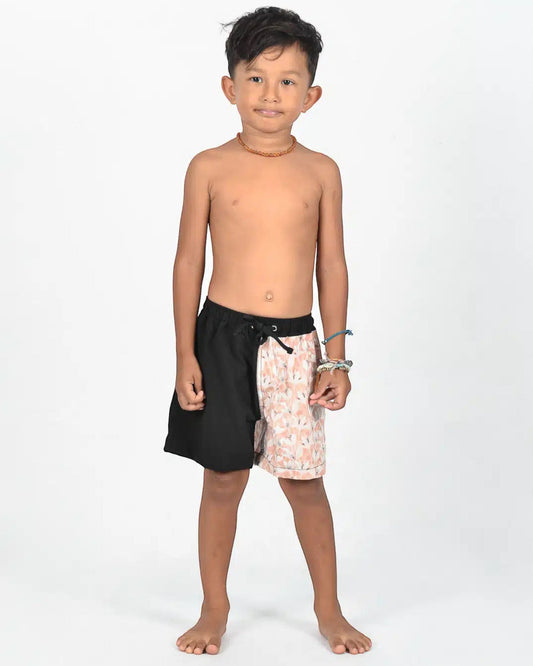 LEAN Jungen Badeshorts "Flower-Black" - Siliblu Boutique & Atelier