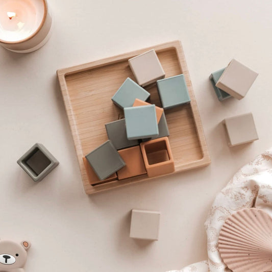 leo et lea Würfelpuzzle "Cube Naturel" - Siliblu Boutique & Atelier