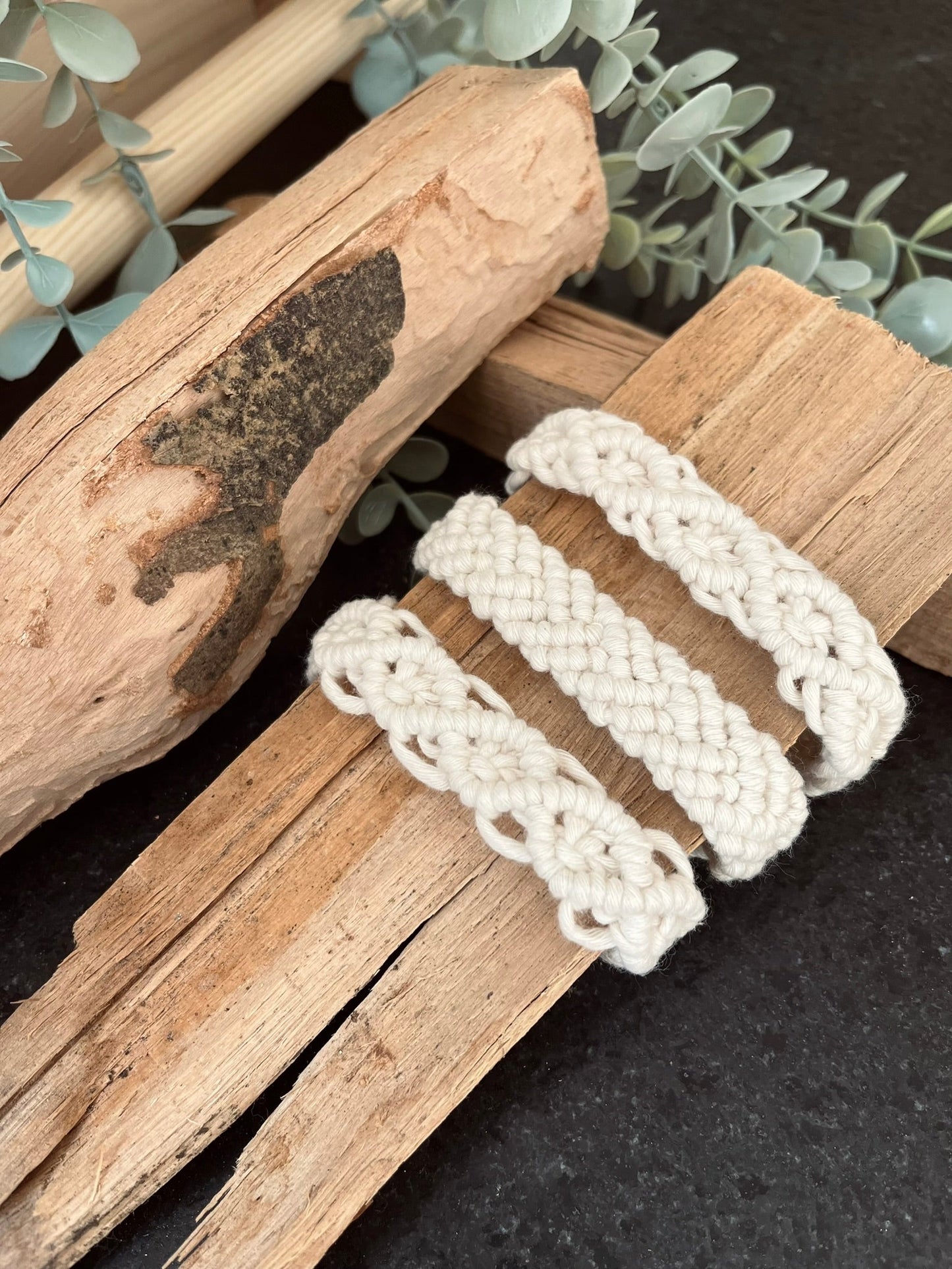 Makramee Schnullerkette "Off White" - Siliblu Boutique & Atelier