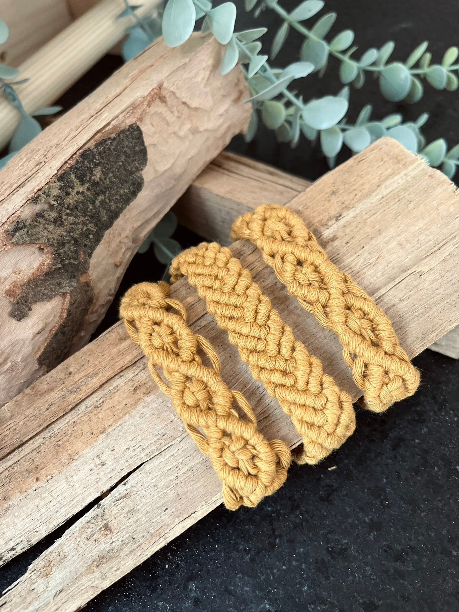 Makramee Schnullerkette "Senf" - Siliblu Boutique & Atelier