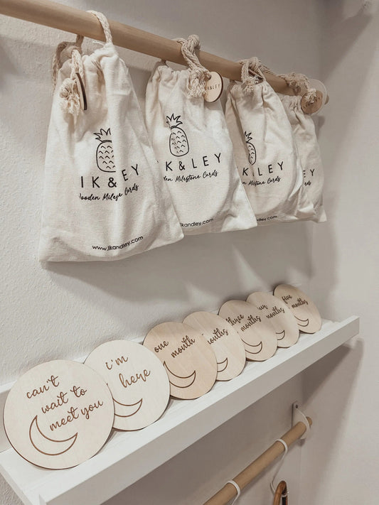 Meilensteinkarten aus Holz - Siliblu Boutique & Atelier