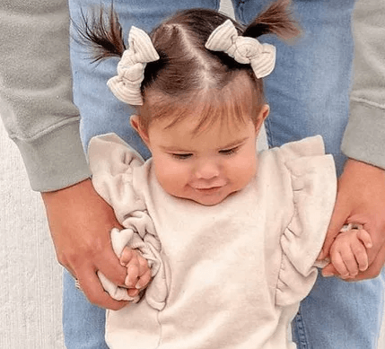 Neyla Bow Double Clip "Grey" - Siliblu Boutique & Atelier