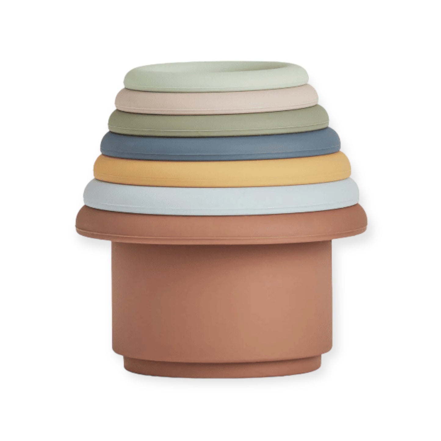 OYOY Stapelbecher "Tawa pastell" braun - blau - Siliblu Boutique & Atelier