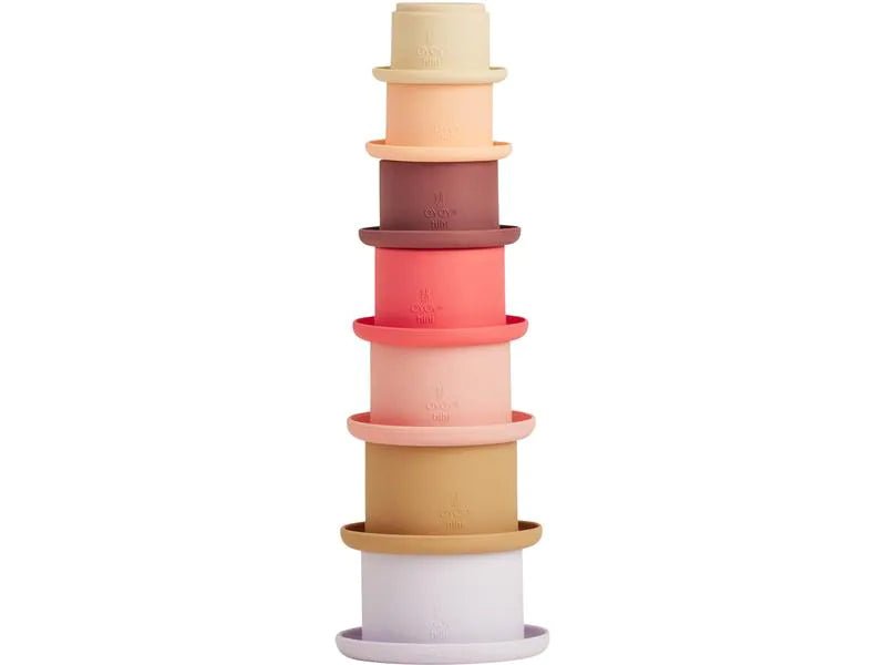 OYOY Stapelbecher "Tawa pastell" rosa - lila - Siliblu Boutique & Atelier