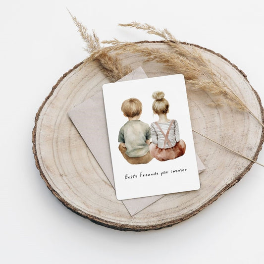 Postkarte Beste Freunde - Siliblu Boutique & Atelier