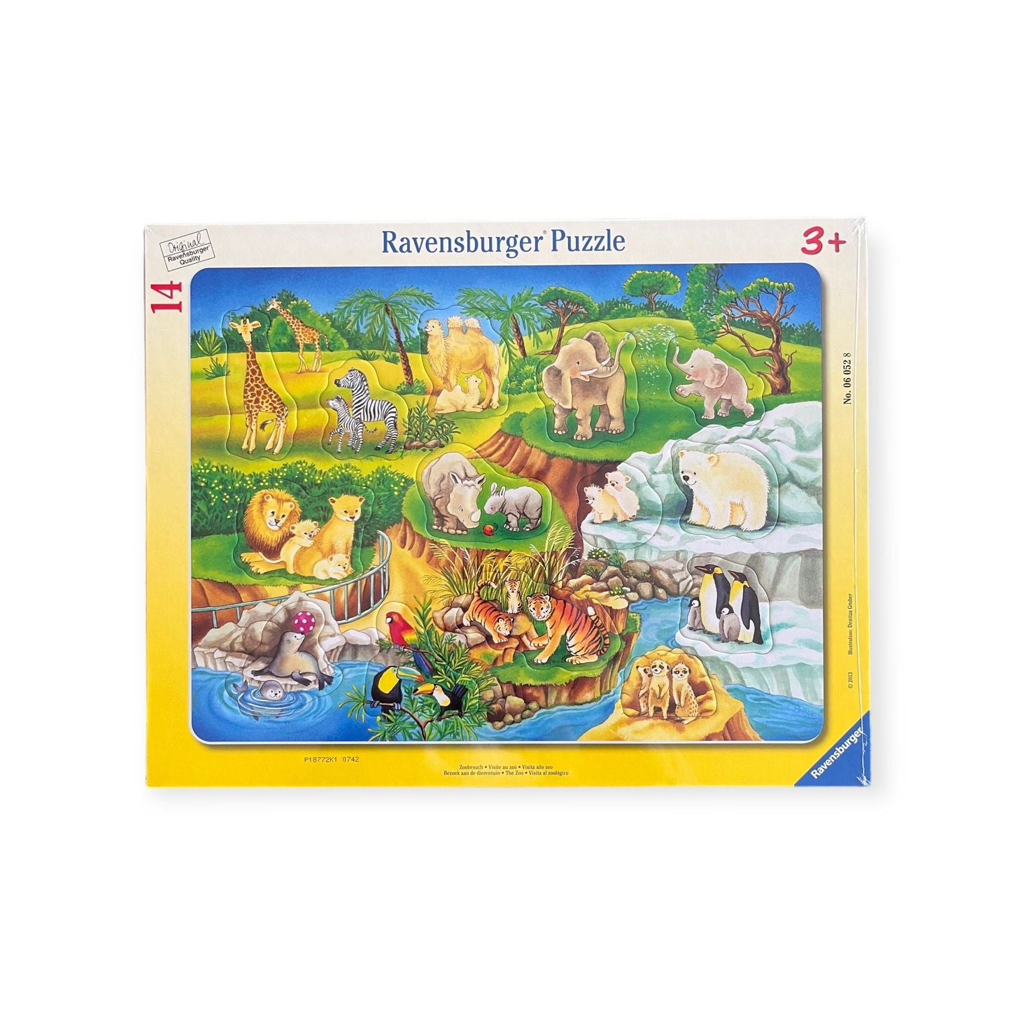 Ravensburger Rahmenpuzzle 14 Teile "Zoobesuch 3+" - Siliblu Boutique & Atelier