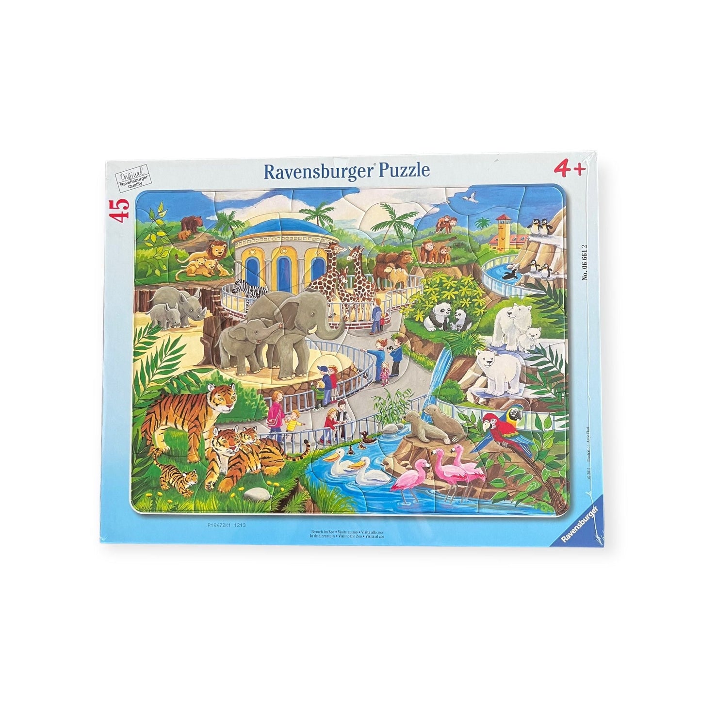 Ravensburger Rahmenpuzzle 45 Teile "Besuch im Zoo 4+" - Siliblu Boutique & Atelier