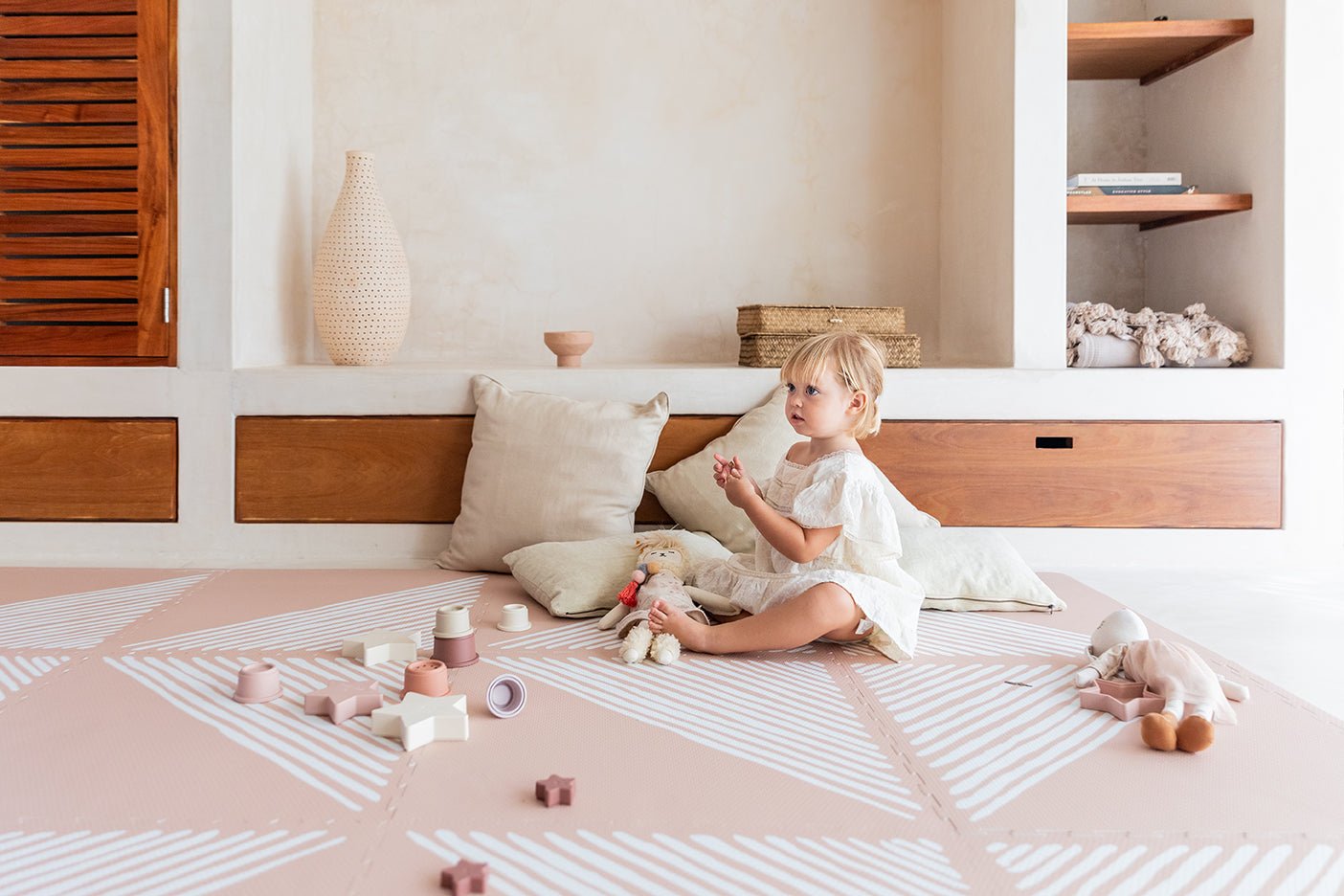 Toddlekind Spielmatte "Sandy Lines - nude pink" - Siliblu Boutique & Atelier
